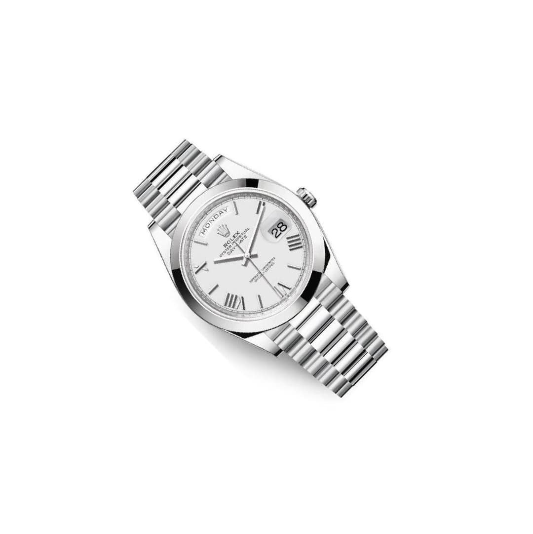 rolex oyster perpetual day date 40 whitr