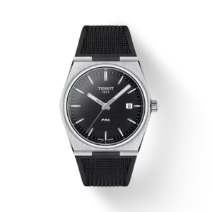 tissot prx 40mm black (bracelet silicone)
