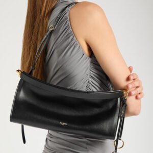 sac alaÏa east west medium leather black