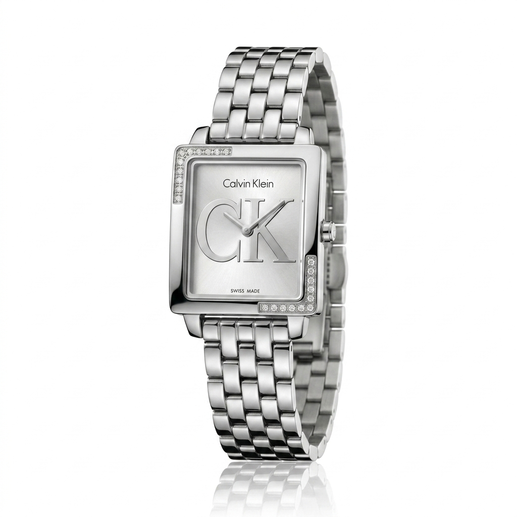 montre calvin klein argenté fond blanc montre calvin klein argenté fond blanc