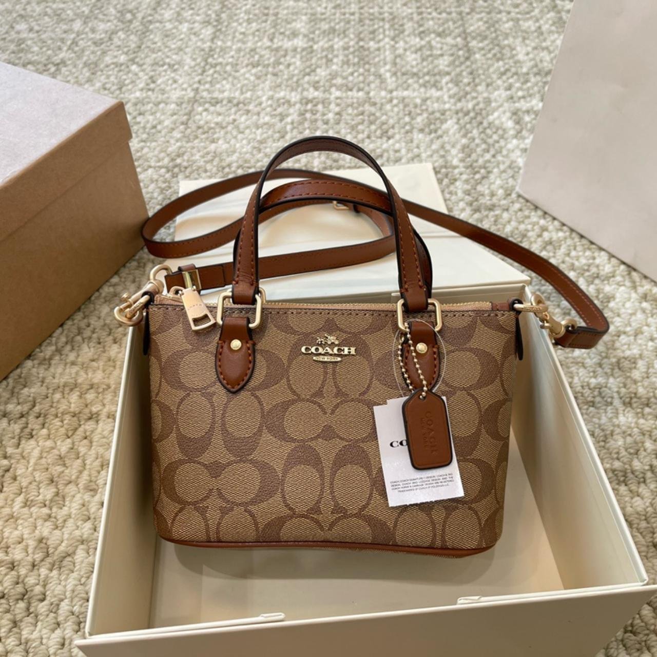 sac coach marron mini sac coach marron mini