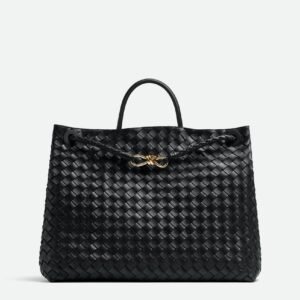 bottega veneta andiamo tote bag black