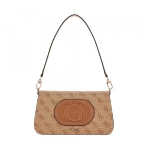 guess mietta flap shoulder marron