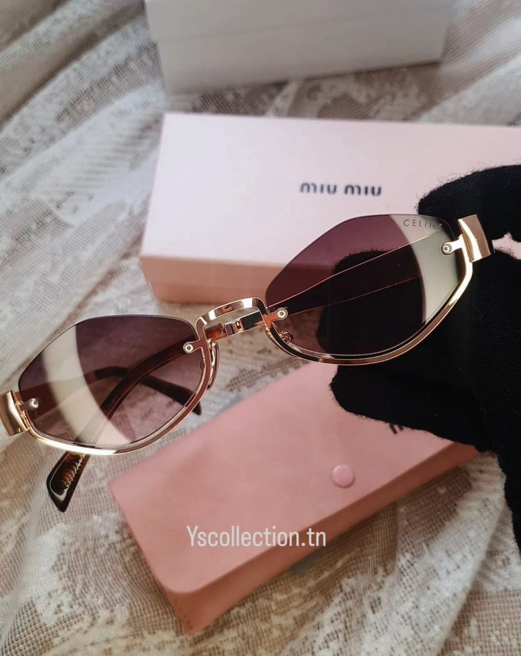 lunette celine rosé et verres dégradés lunette celine rosé et verres dégradés